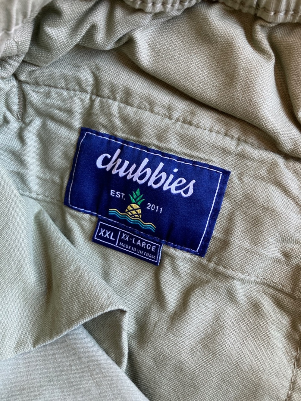 Chubbies Regular Fit Stretch Twill 7" inseam Shorts Preppy Gorpcore sz XXL - Picture 7 of 10